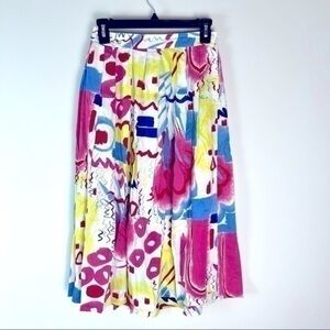 Segue vintage womens 10 abstract colorful midi skirt